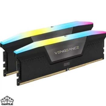 رم کورسیر VENGEANCE RGB DDR5 ظرفیت 128GB کیت 2×64 فرکانس 6400MHz CL42