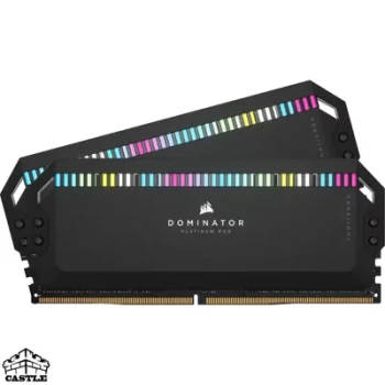 رم کورسیر DOMINATOR RGB DDR5 ظرفیت 64GB کیت 2×32 فرکانس 5600MHz CL40 رنگ مشکی